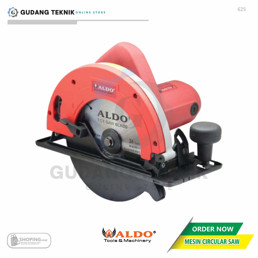 Mesin Gergaji Kayu Circular Saw 1100W ALDO 625 / Mesin Gergaji Circle 175mm ALDO - Mesin Circular Saw Wood ALDO