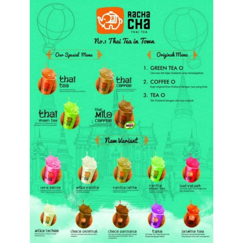 

Rachacha Franchise Paket bahan 30