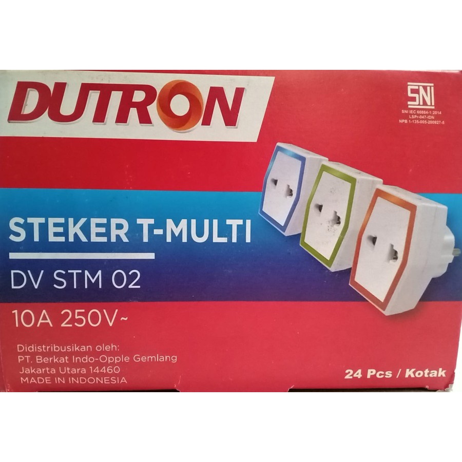 Steker T Multi Dutron 10A Colokan Listrik cabang 3 10 A T Multi Sambungan Cabang 3 SNI