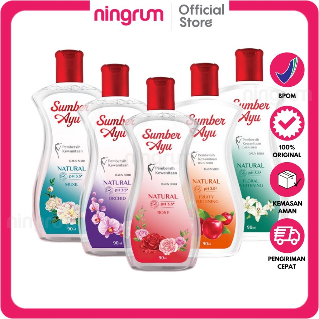 Ningrum - Sumber Ayu Sabun Sirih Sasir 50ml 90ml 200ml |  Pembersih Kewanitaan Daun Sirih Musk | Orchid | Confident | Rose | Natural Original BPOM - 7403