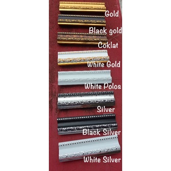 Batangan PIGURA type A 41 lebar 4CM ukir/PIGURA LONJORAN//HARGA ECER//LIS PLAFON