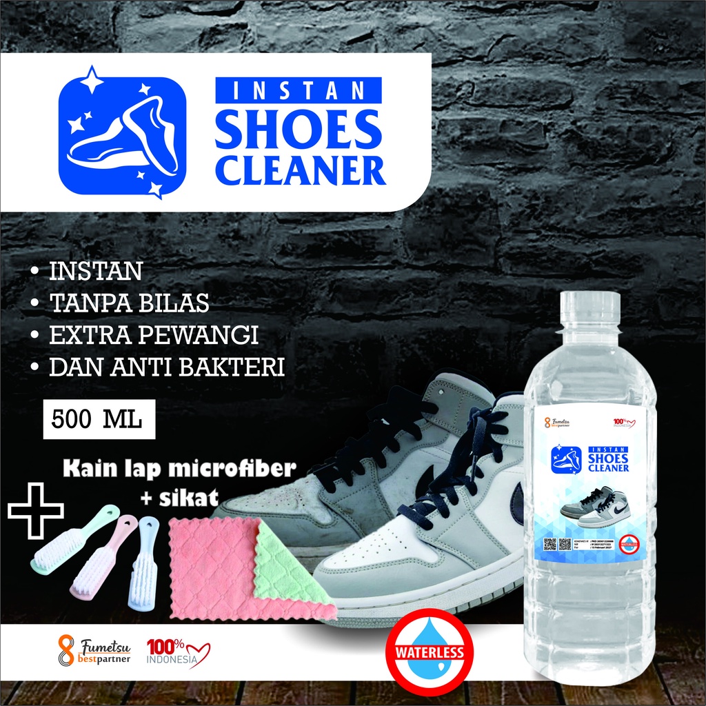 Pembersih  Cuci  Sepatu Pemutih Instan Cleaner Tanpa Bilas Aroma Segar Wangi Kemasan  500pet