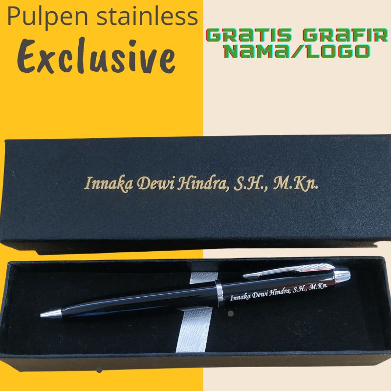 

Pulpen mewah model parker exclusive gratis Grafir nama