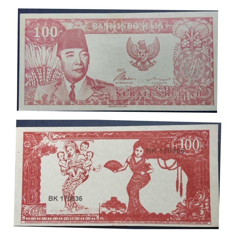 Uang Kuno Soekarno Sukarno Melengkung 1000 Rupiah Souvenir 1964 Kondisi UNC -AUNC Dijamin Original 1
