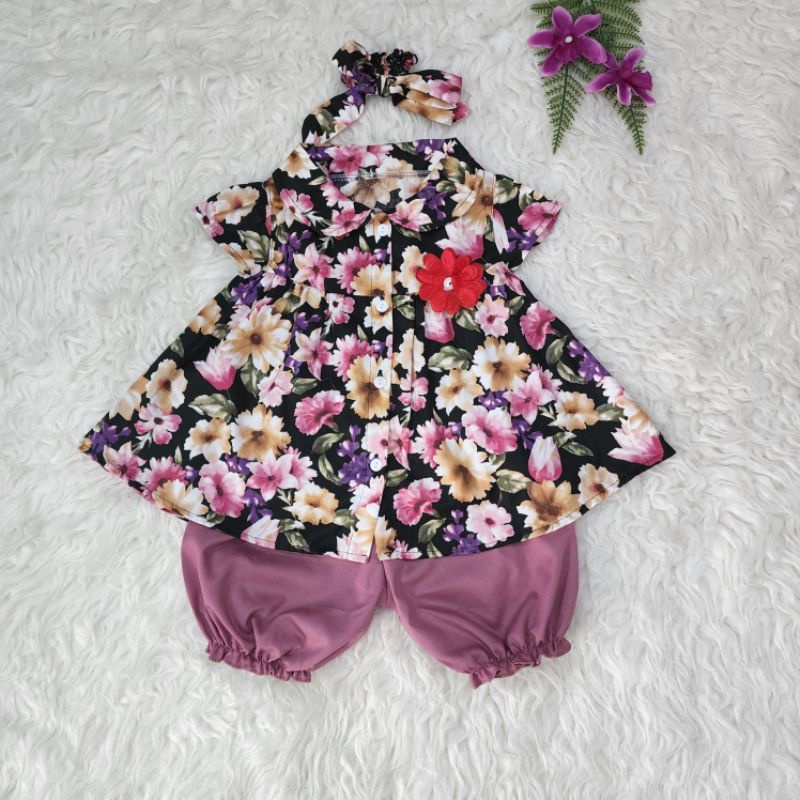 baju bayi perempuan stelan *Syakira*