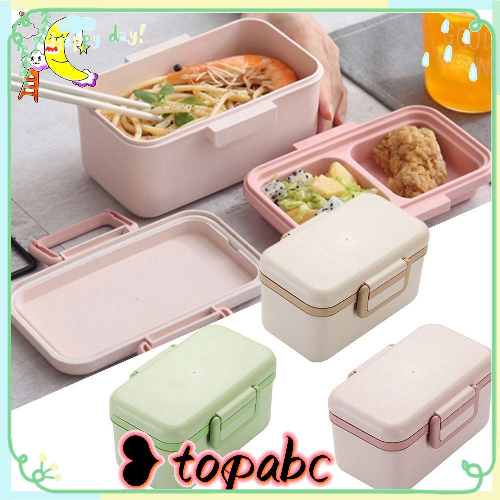 Top Lunch Box Microwavable Piknik Camping Untuk Siswa Pekerja Kantor Wadah Makanan