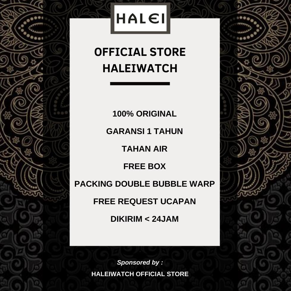 ((Product)(F99C)☛) Halei Jam Tangan Wanita Haleiwatch Original Tali Kulit 436 L Ukuran Kecil Tahan A