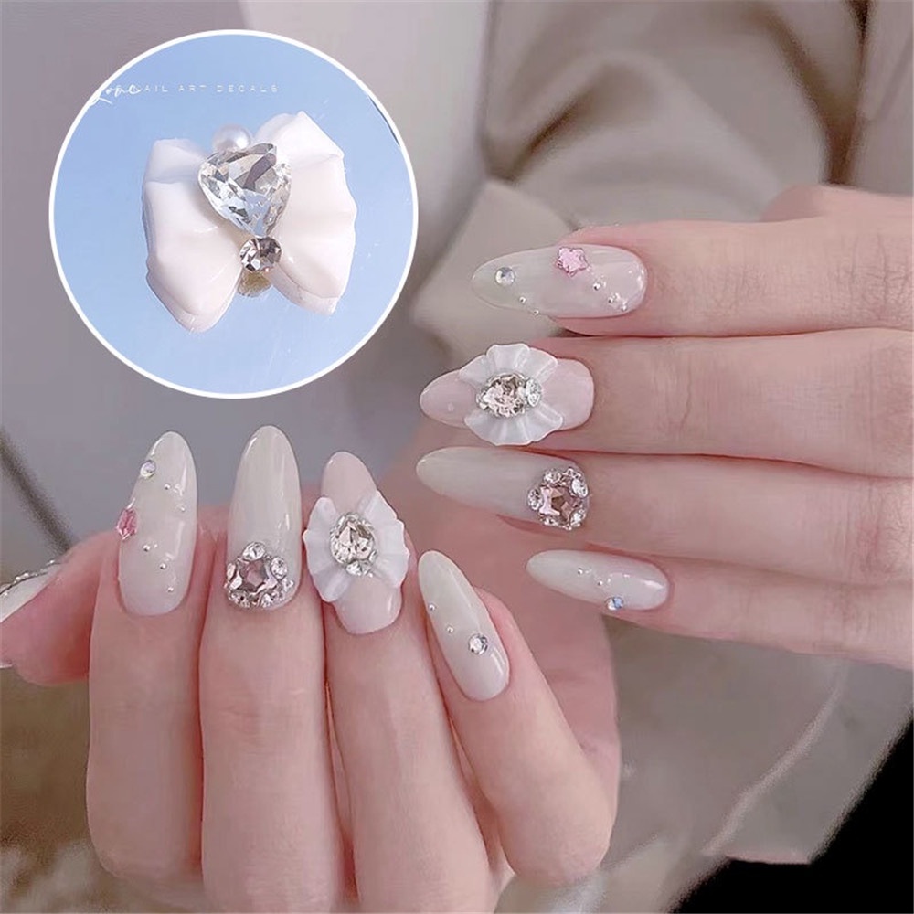 [COD Tangding] 10PCS Ikatan Simpul Berlian Nail Art Aksesoris Gadis 3D DIY Manicure Dekorasi