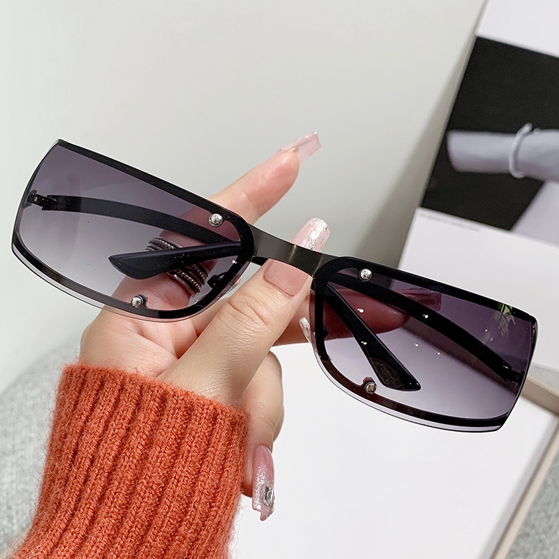 2023fashion Aesthetic Shades Sunglasses Untuk Wanita/Pria Kacamata Tanpa Bingkai Eyeglasses Colour