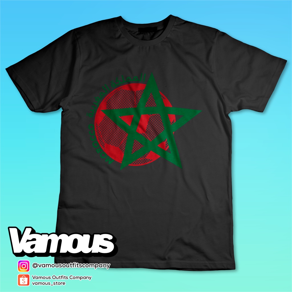 Kaos Tribute Timnas Sepakbola Maroko, Tshirt Premium Printing DTF