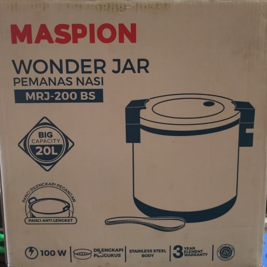 Magic Jar Maspion 20 liter MRJ-200BS JUMBO | Penghangat Nasi | Magic Warmer / WONDER JAR