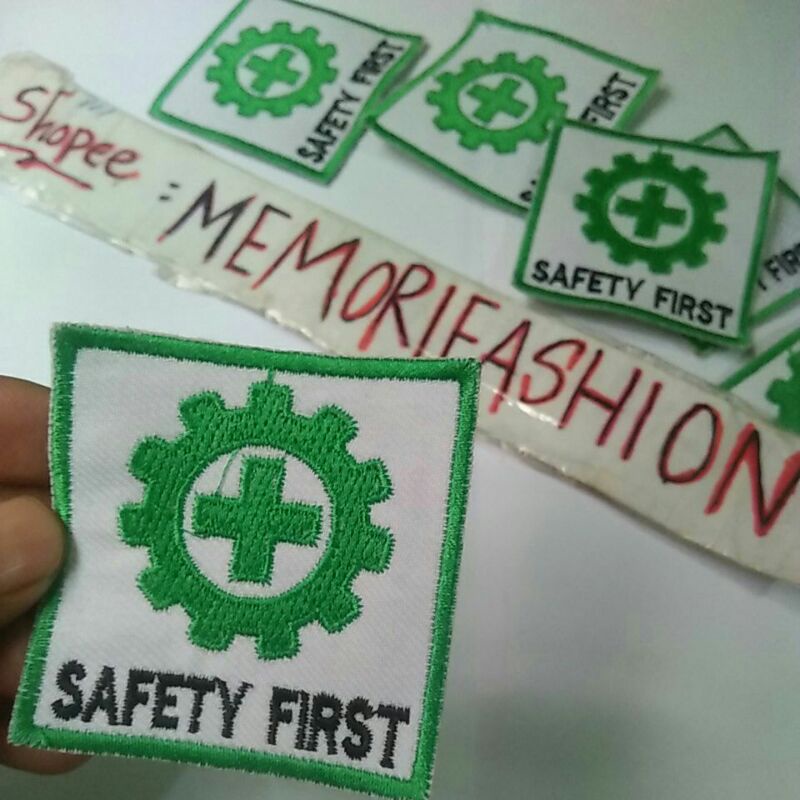 logo safety first ( bordir )