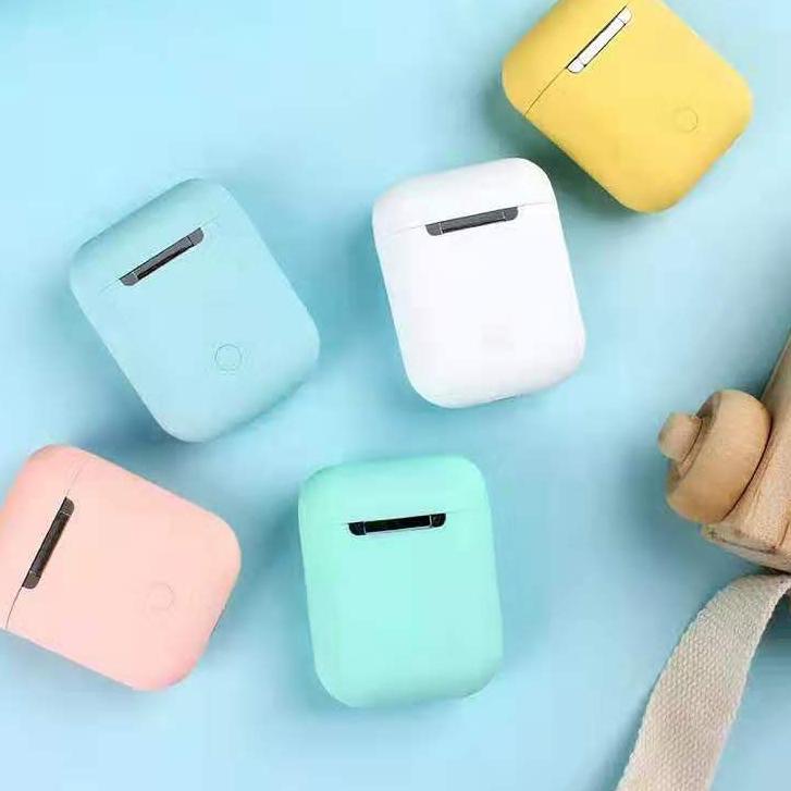 Tren Kekinian.. i12 MACARON ORIGINAL 100% HEADSET BLUETOOTH 5.0 i12 TWS