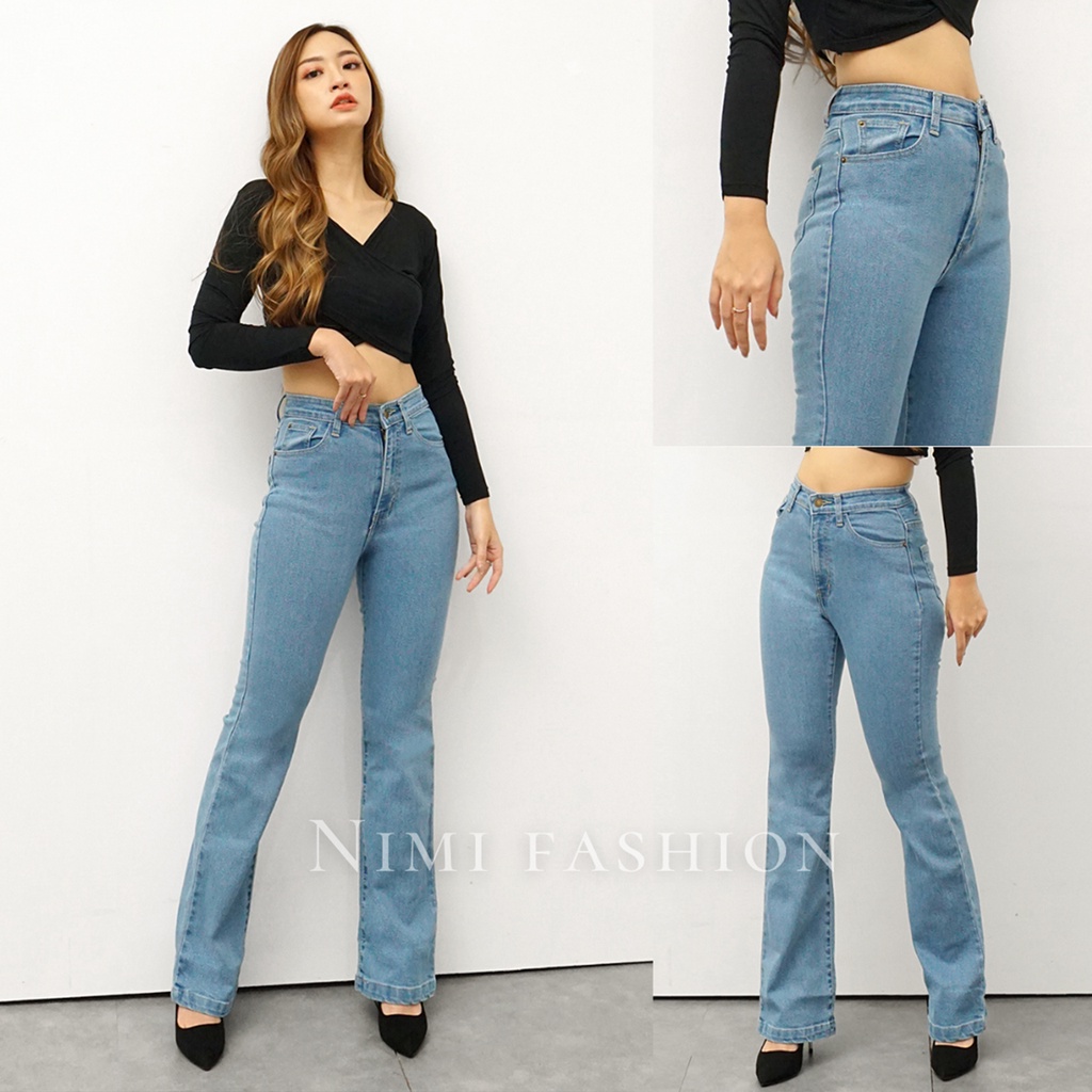 NIMI - Lexa HW Cutbray Jeans Celana Jeans Stretch Wanita Cutbray