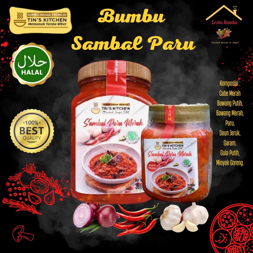 

Sambal Paru Pedas - Extra Pedas Instan Tins Kitchen Premium