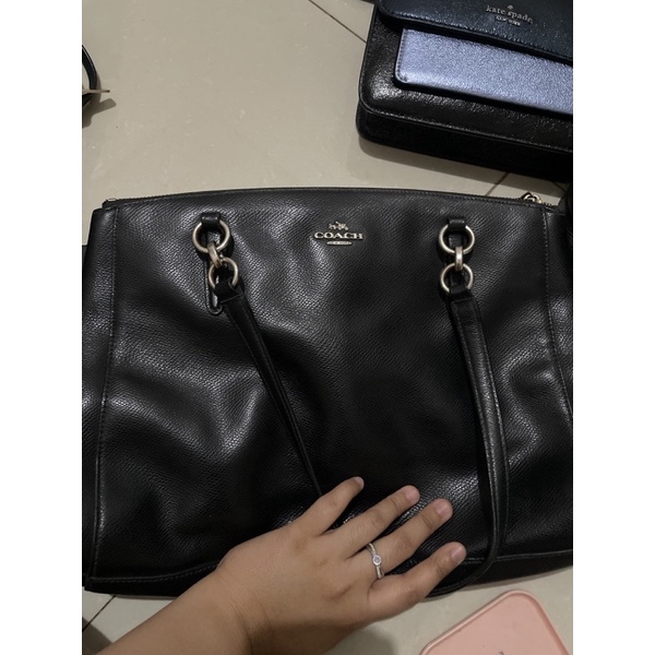 coach tote bag hitam