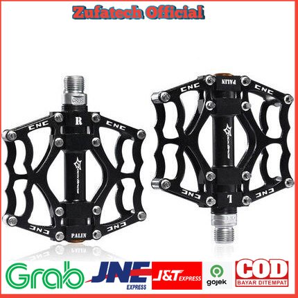 Rockbros Pedal Sepeda MTB Mountain Aluminium Alloy Non Slip - JTLK1012L - Black