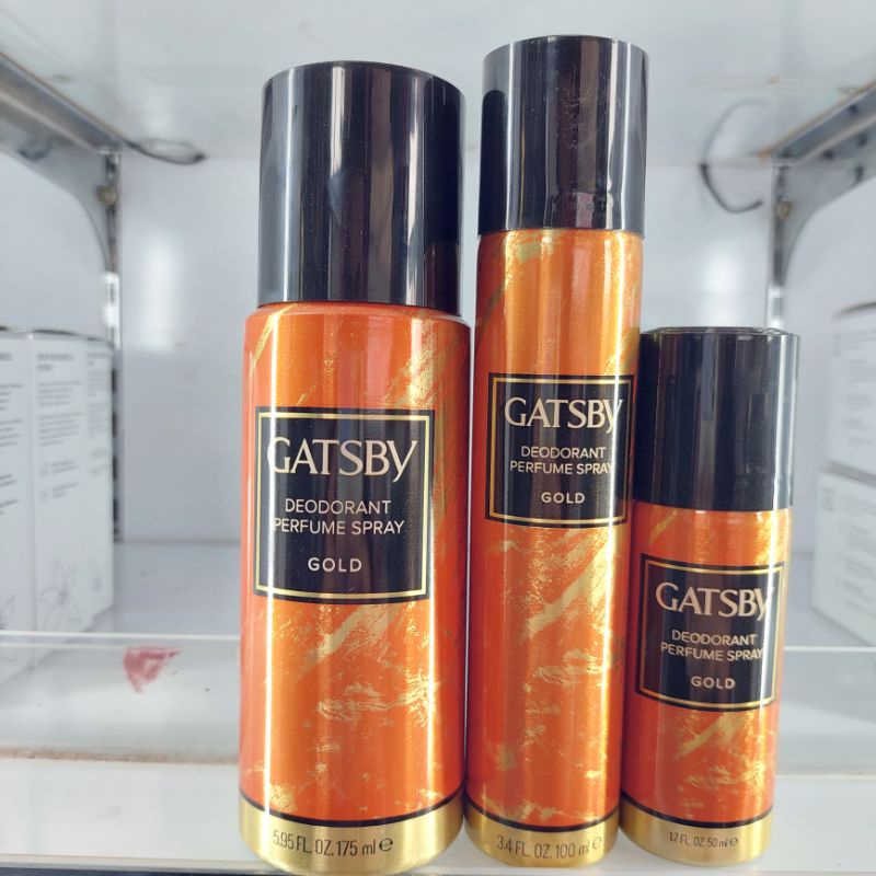 GATSBY DEODORANT PARFUME SPRAY GOLD [MURAH]