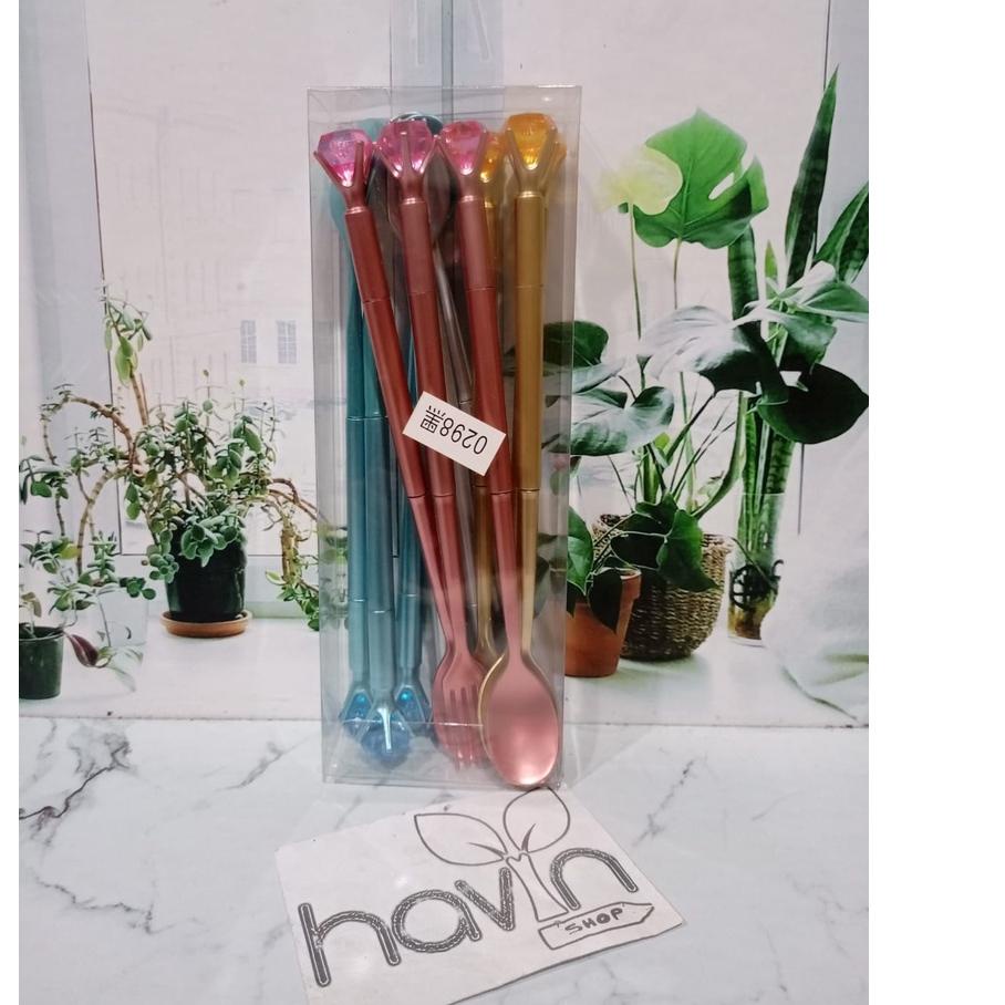 

YYY✽ (12pc) PEN GEL motif SENDOK GARPU PENA PULPEN Trend