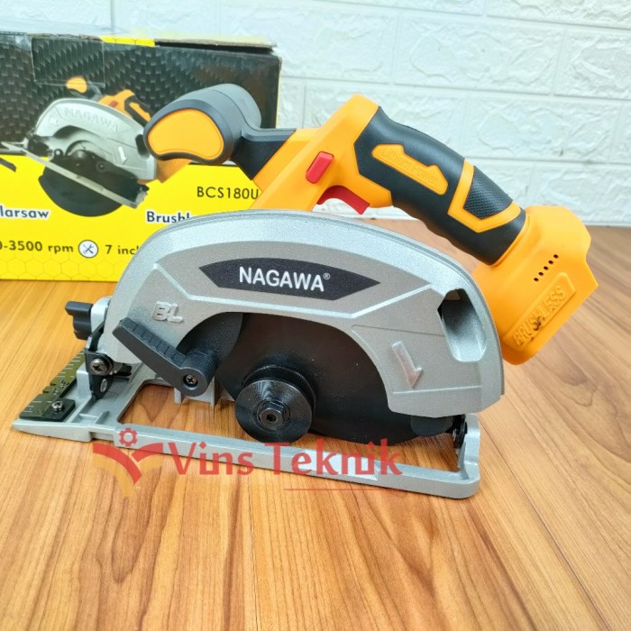 Mesin Gergaji Baterai Cordless Circular Saw 7 Inch Nagawa Bcs180U