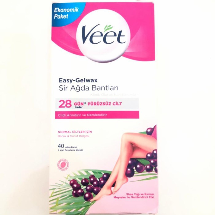 Wax Veet Wax Strip Kulit Normal Kemasan 20 Pcs - 40 Wax Strip