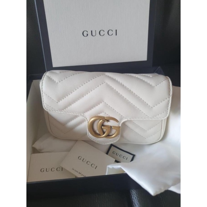 Gc GG Marmont super mini black crossbody bag Italy leather