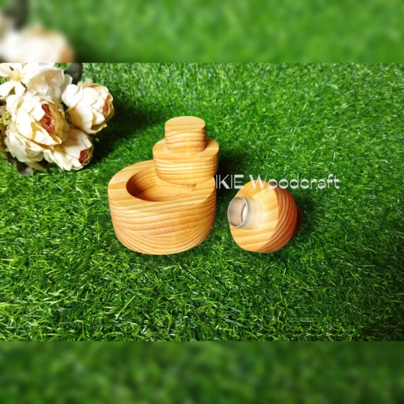 IKIE Cetakan Donat Set Kayu