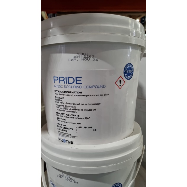 Protek Pride Powder Pembersih Jamur Kerak pada permukaan SS, Almunium, Porcelain, Bathup, Water Tank