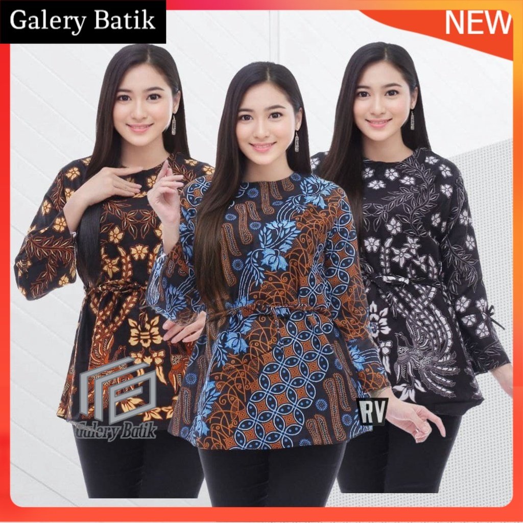 Atasan Batik Wanita Bloues Batik Wanita Batik Kerja Batik Modern[GB]