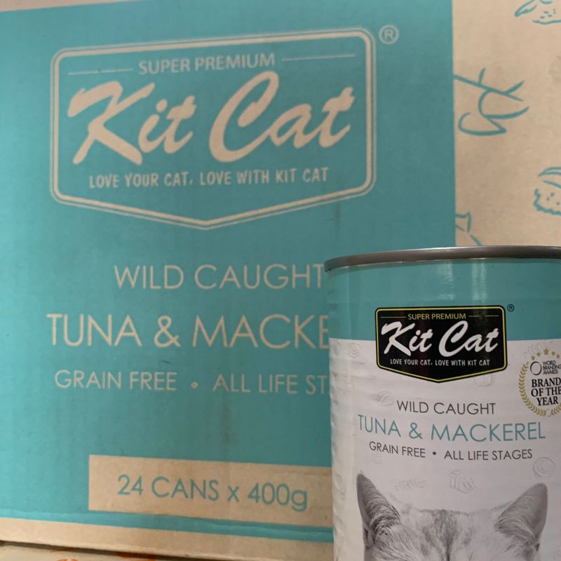 Kit Cat Wet food Adult 1Dus Makananan Kucing Dewasa (Tuna&amp;Mackarel)