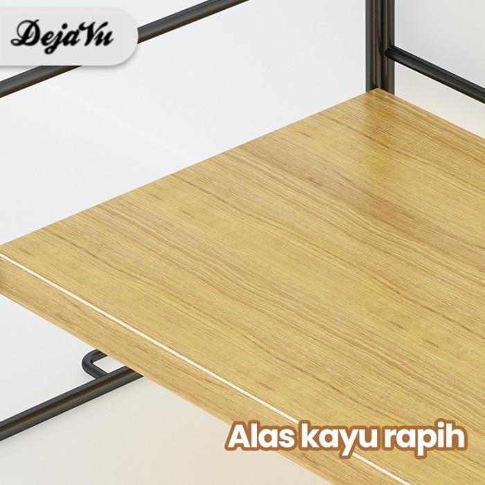 Dejavu Rak Buku Meja Susun Rak Kayu Besi Minimalis Serbaguna Hrb103