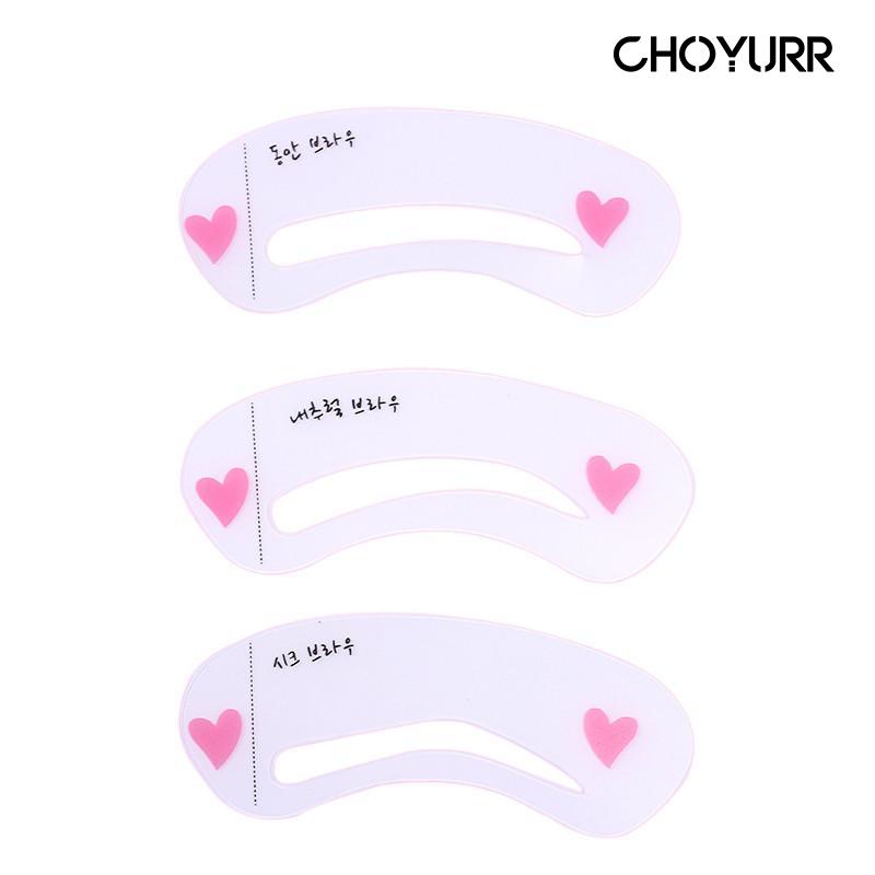 【COD】3Pcs/Set Cetakan Alis Card Eyebrow Stensil Pembentuk Alis Mudah Digunakan Adjustable Untuk Wanita Makeup Tools Praktis Murah Pengiriman Acak-CH