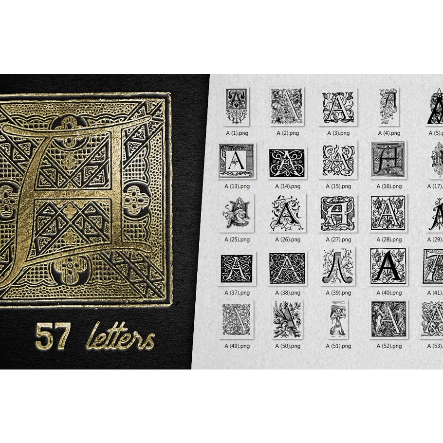 Vintage Letter A Vector And Png