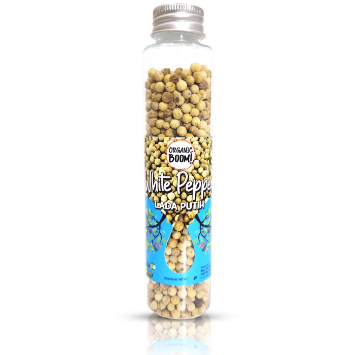 

Organic Boom! - White Pepper Whole 60g Merica / Lada putih Utuh