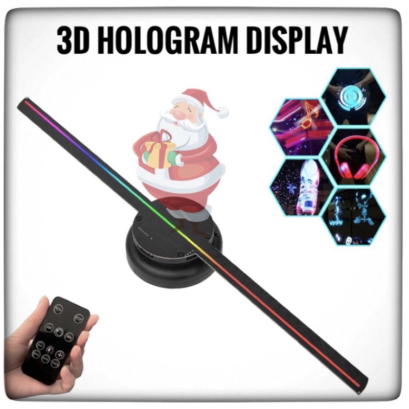 KIPAS 3D HOLOGRAM FAN DISPLAY 41CM WIFI LED DISPLAY CAFE TOKO