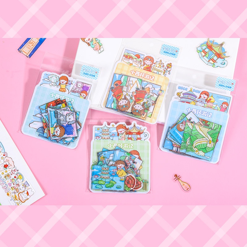 

Little Orange World Traveling Flake Stickers Set