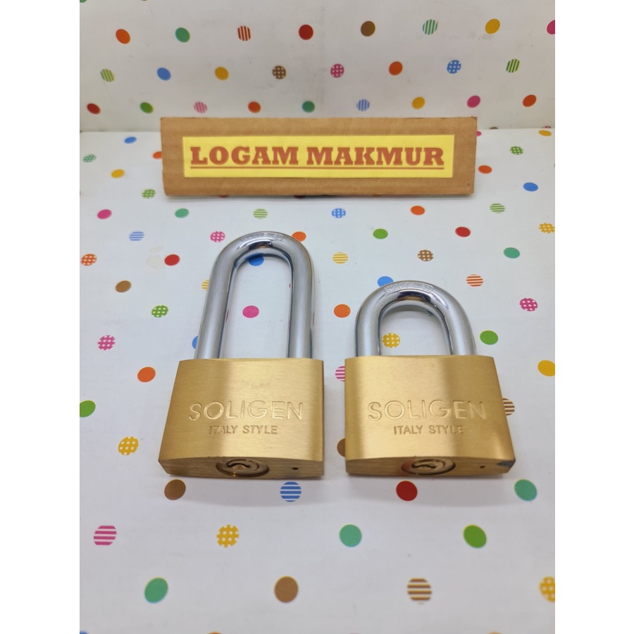 1 PC - GEMBOK 60MM KUNINGAN MODEL KOMPUTER (SOLIGEN ASLI)