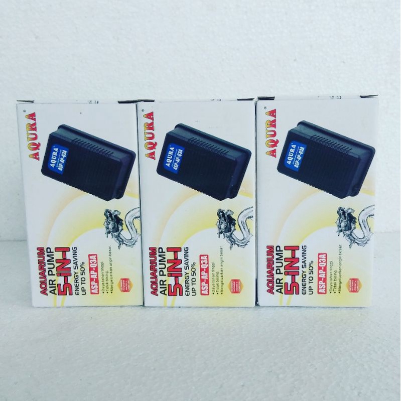 mesin aerator airpump 1 lubang AQURA ASP AP Q3 A airpump aquarium kolam mesin gelembung udara akuarium