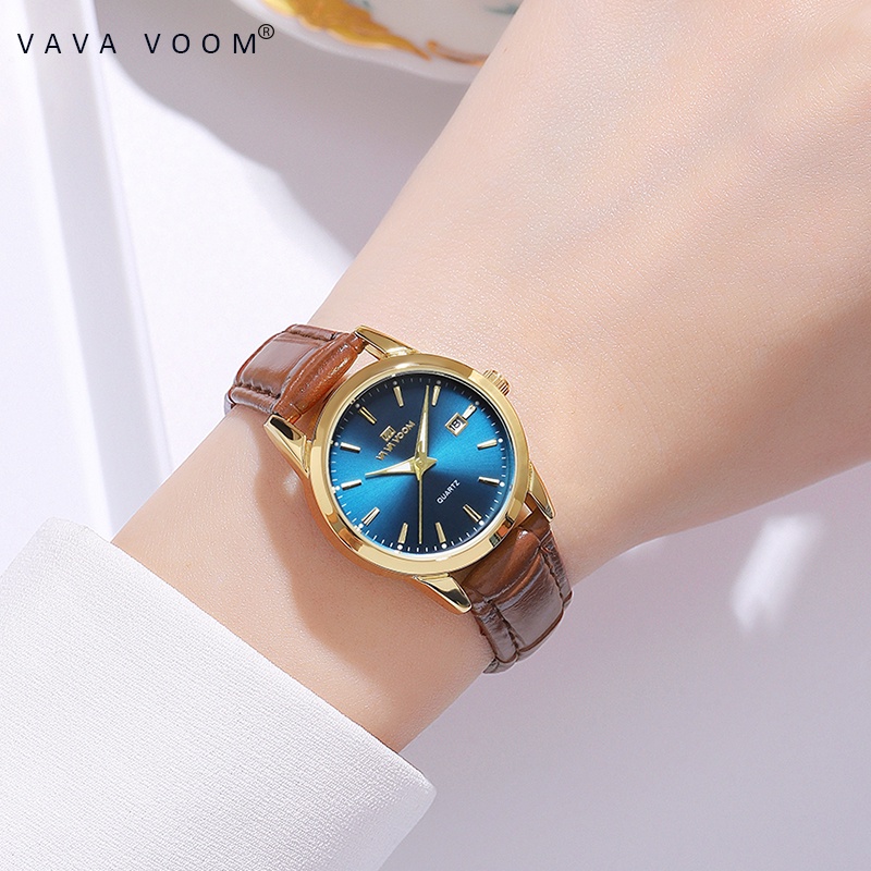 VAVAVOOM Jam Tangan Wanita Original Kecil Anti Tahan Air Kulit Branded Analog Women Watch-5