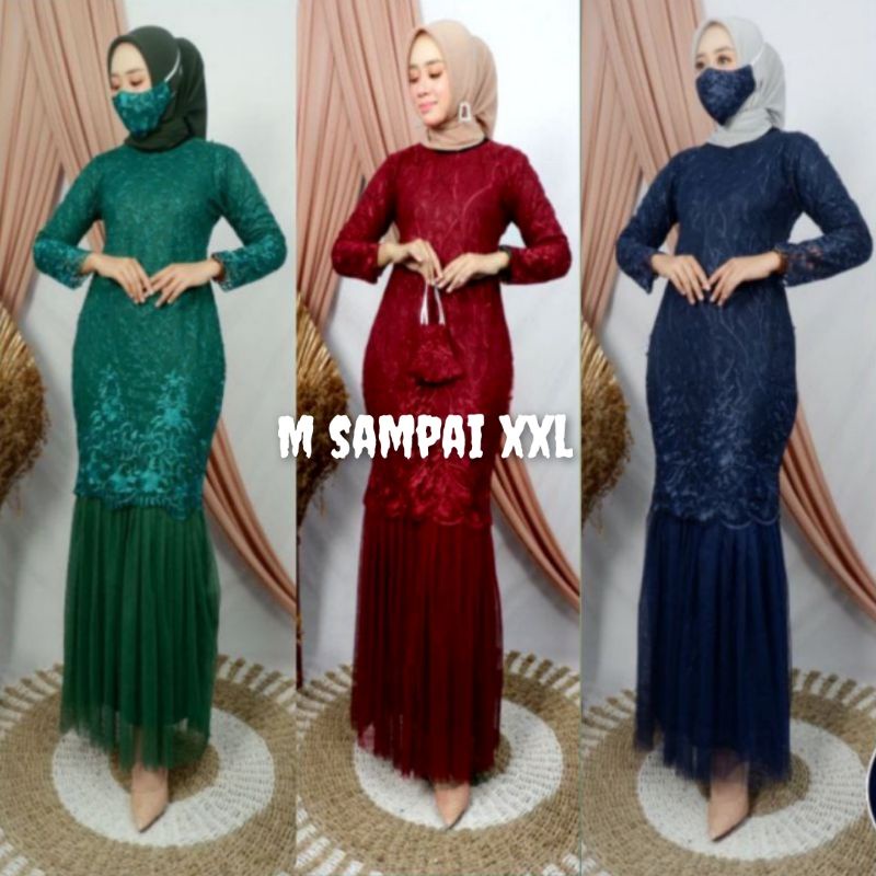 GAMIS PESTA / GAMIS SERAGAM / GAMIS DUYUNG NOVIE KEBAYA / GAMIS DUYUNG PESTA / GAMIS DUYUNG TUTU / K