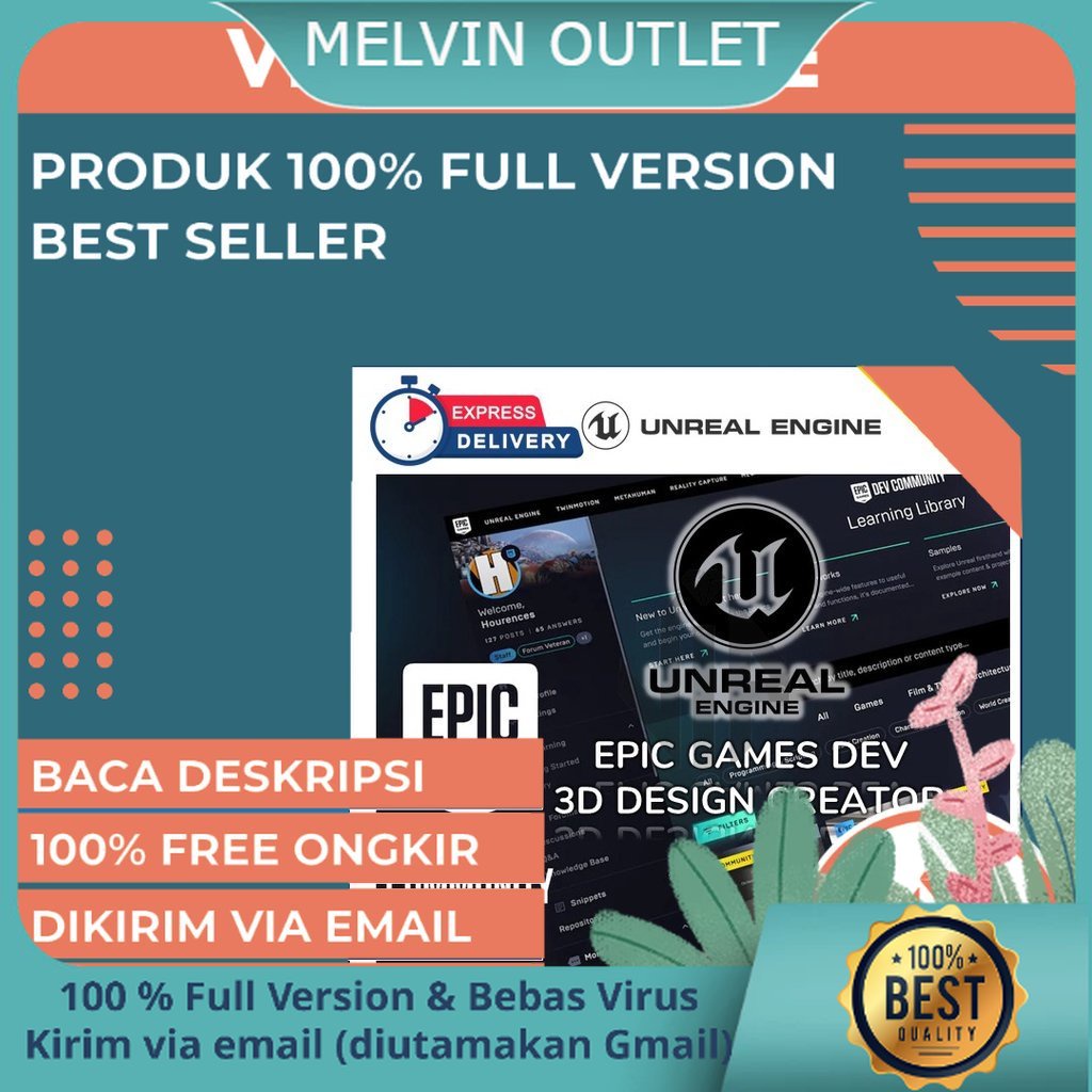 Unreal Engine 5 versi 2022 Full Version Software Design 3D Game Creator aplikasi game engine 3D