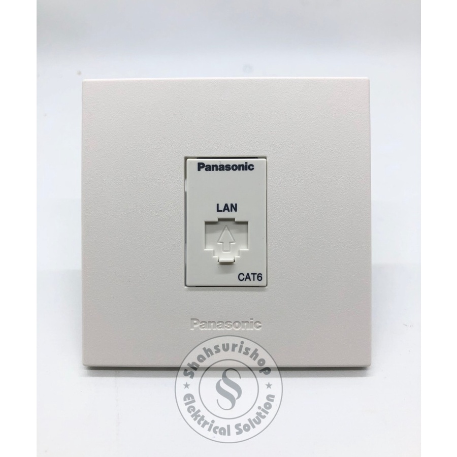 STOP KONTAK OUTLET DATA CAT6 PANASONIC + FRAME PUTIH WESJ78019