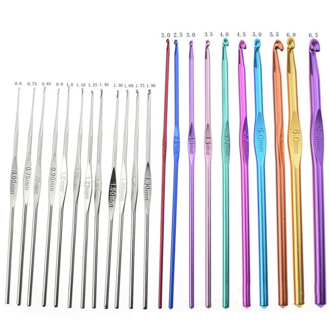 Hakpen Rajut Set / Crochet Hook 22 pcs + Dompet AR009