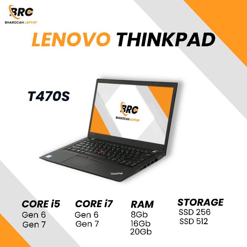 Laptop Lenovo Thinkpad T470s core i5/i7 gen 6/7 ram 8gb /20gb ssd 256gb/512gb backligth