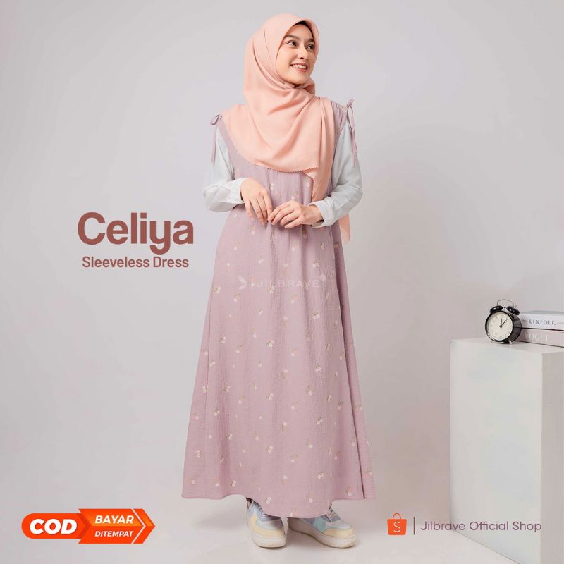 Celiya Sleeveless Dress | Flower Dress | Inner Dress Motif Bunga | Casual Feminine Dress | Jilbrave
