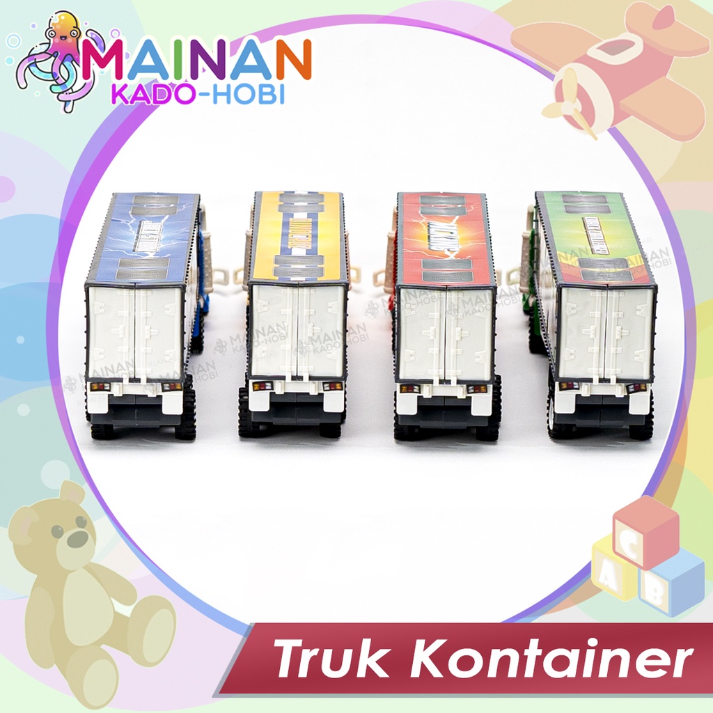 MAINAN ANAK MOBIL TRUK BARANG MINIATURE DIECAST TRUCK CONTAINER