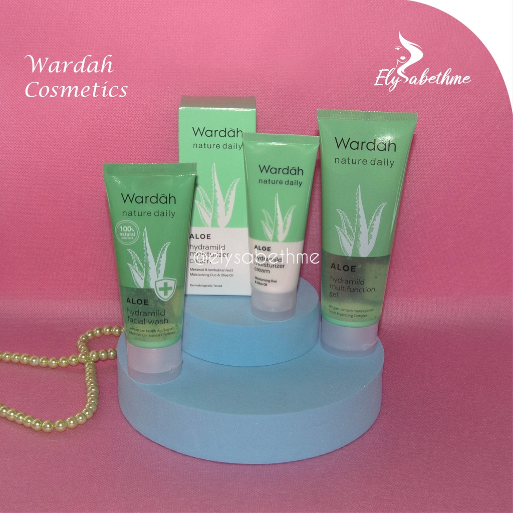 ✿ELYSABETHME✿ 🅆 🄰 🅁 🄳 🄰 🄷 Wardah Aloe Hydramild Series | Face wash Aloe gel moisturizer Toner