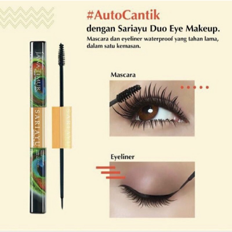 Sariayu Duo Eye Make Up Eyeliner Dan Mascara Waterproof