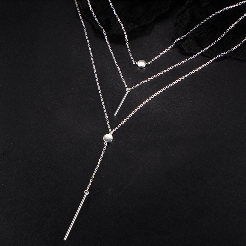 Wanita Kalung Fashion Korea Fashion Multilayer Panjang Berpayet Vintage Necklace