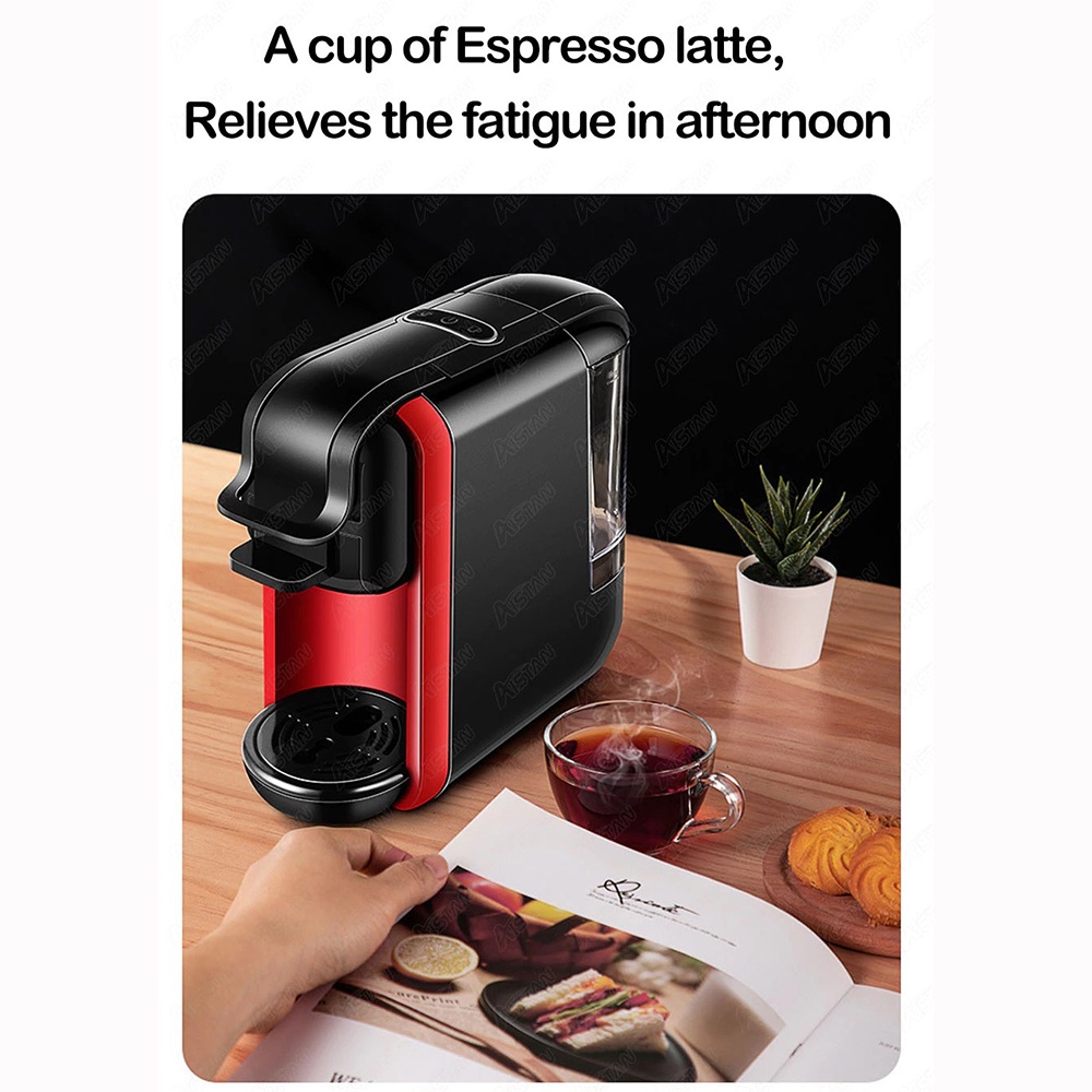 Aistan Mesin Kopi Kapsul 3in1 for Nespresso Dolce Gusto - AC514K - Black - 7RHALSBK